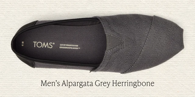 Men's Alpargata Grey Herringbone