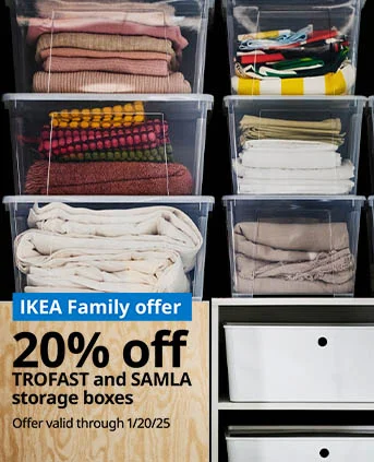 TROFAST and SAMLA storage boxes