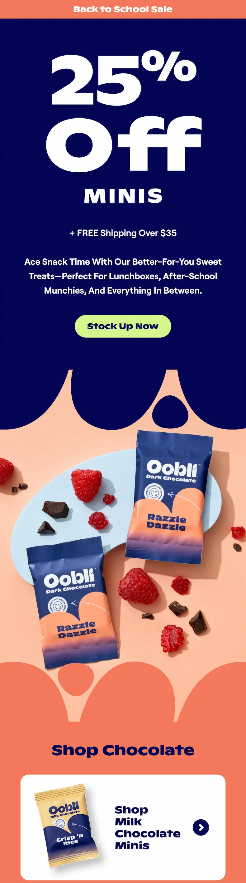 25% off Milk Chocolate Minis