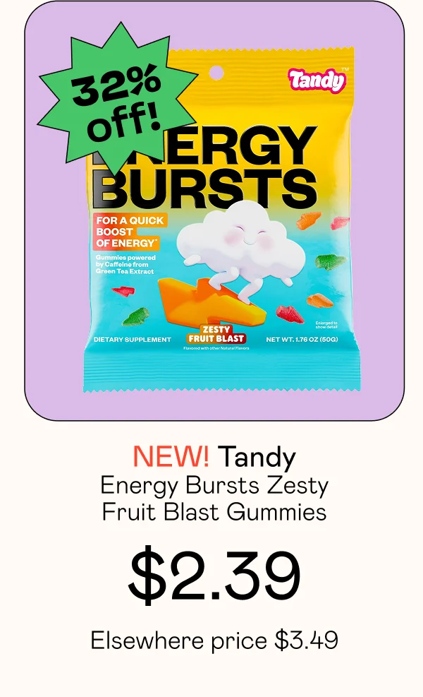 Energy Bursts Zesty Fruit Blast Gummies