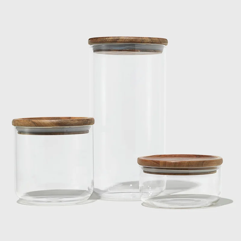 Image of Glass Canisters (Set of 3)
