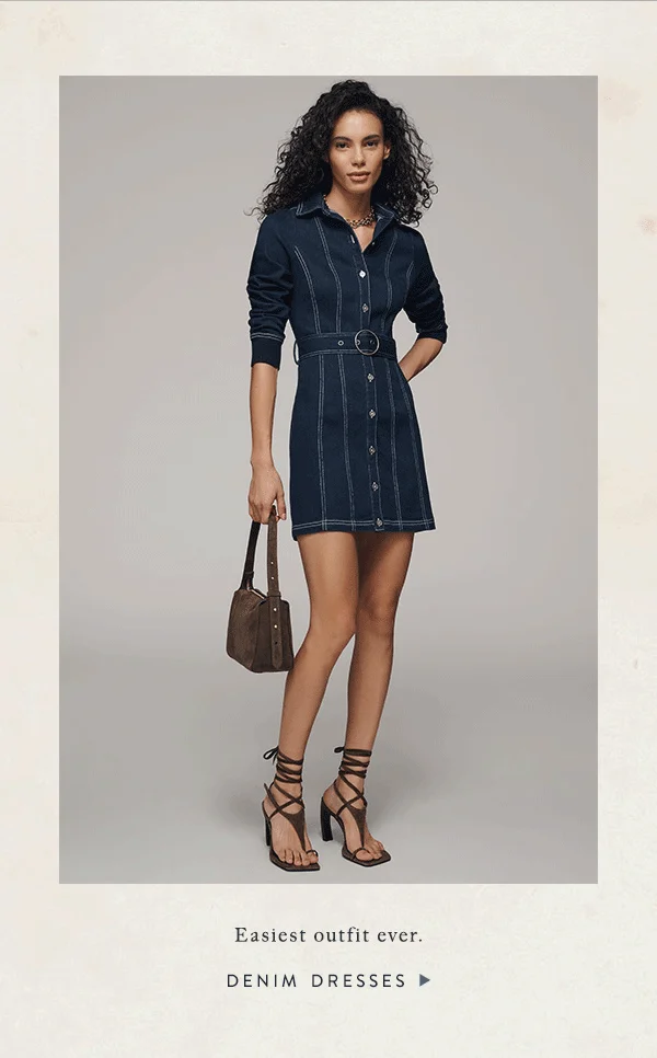 easiest outfit ever. denim dresses