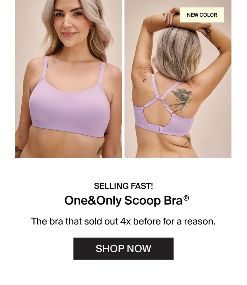 NEW COLOR - SELLING FAST! One&Only scoop bra. The bra that sold out 4x before for a reason. SHOP NOW!