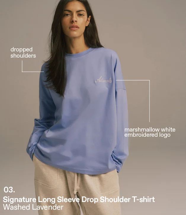 03. Signature Long Sleeve Drop Shoulder T-Shirt