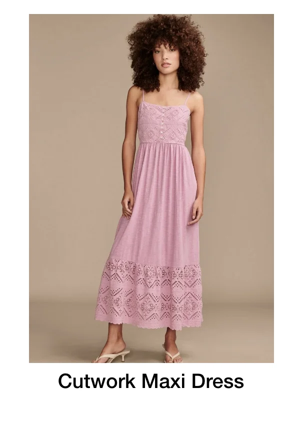 Cutwork Maxi Dress
