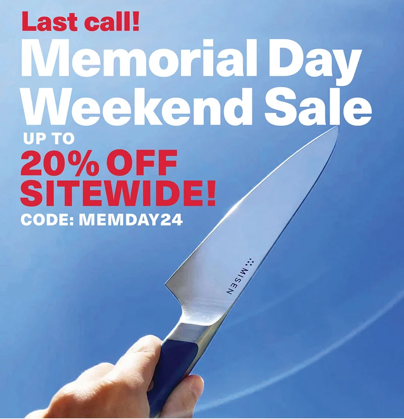 Last call! Memorial Day Weekend Sale. Up to 20% off! Code: discount code