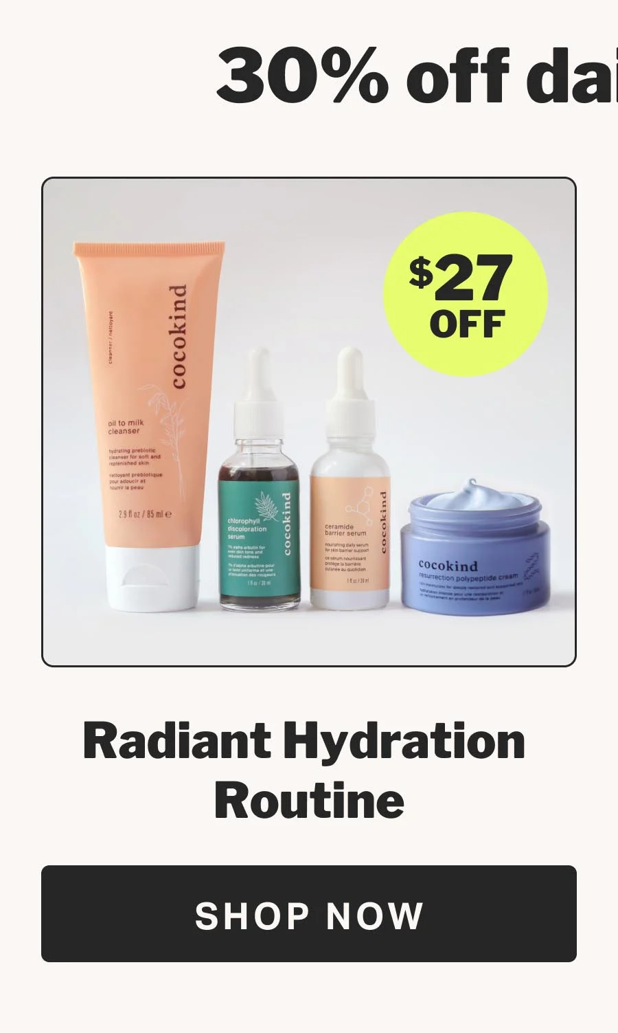 shop the radiant hydration routine