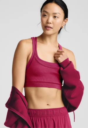 Seamless Moves Layered Bra in Sangria