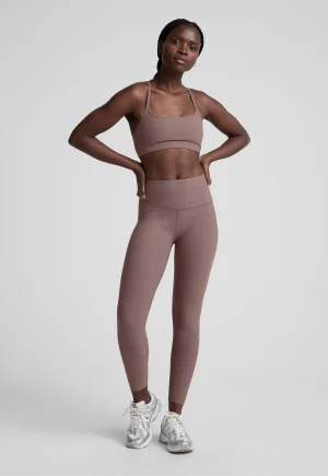 Spacedye Slim Racerback Bra in Rosey Taupe Heather
