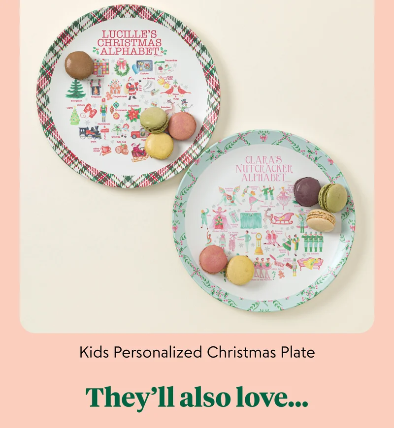 Kids Personalized Christmas Plate