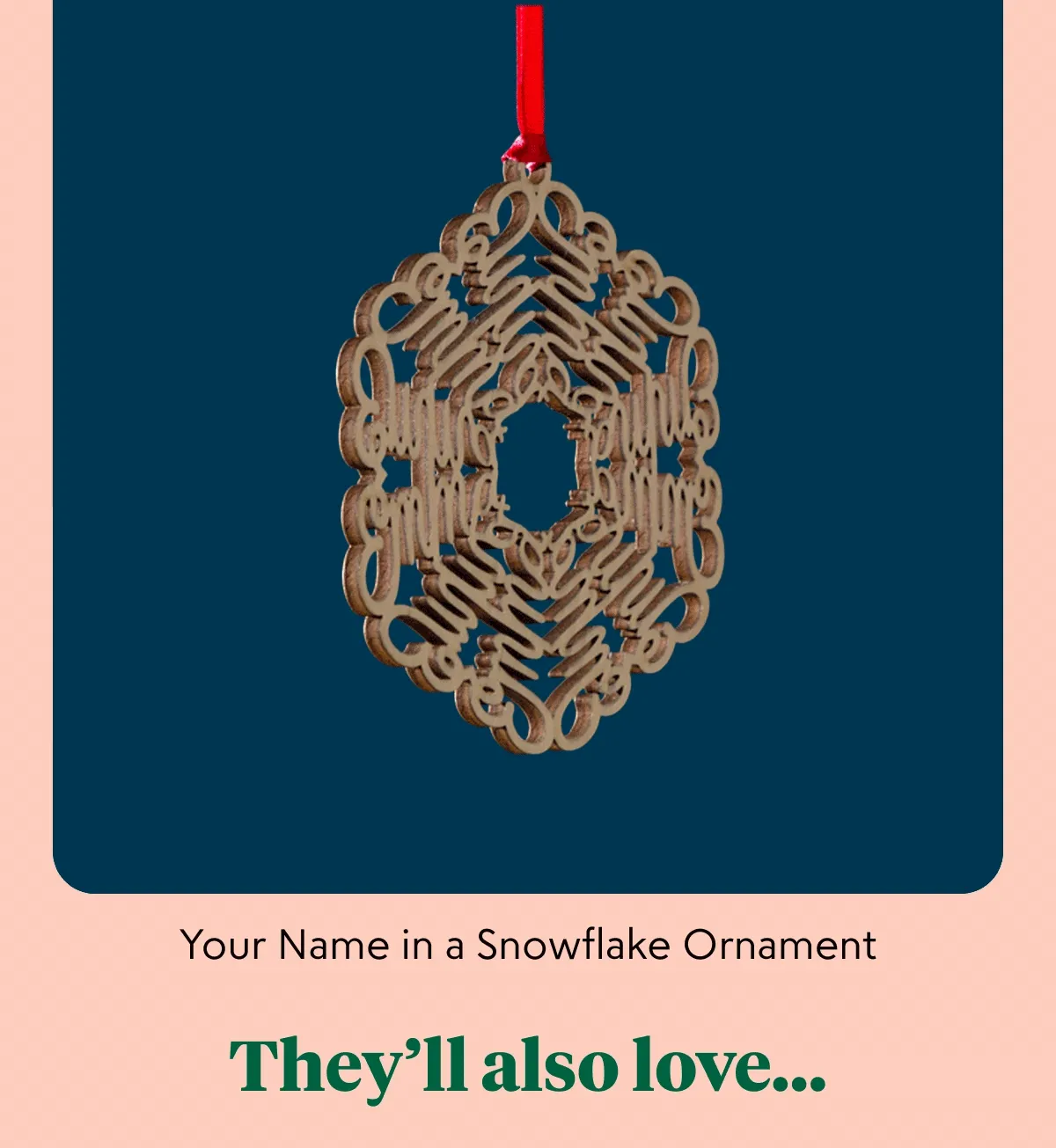 Your Name in a Snowflake Ornament
