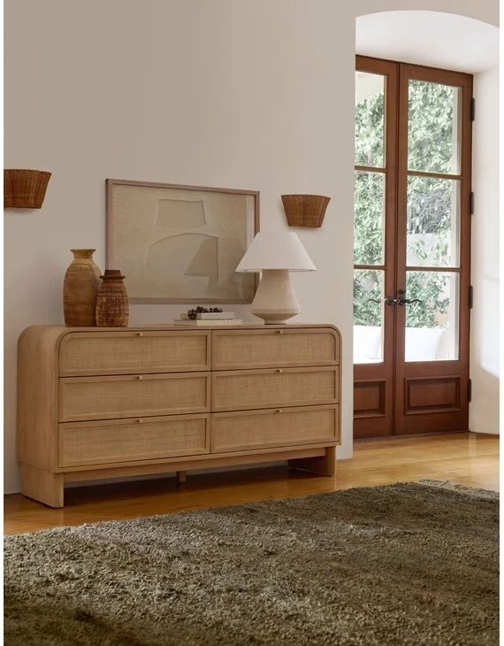 Suzette Wide Dresser-Natural Oak