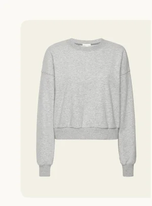 LuxeFleece Crewneck Sweatshirt in Light Heather Gray