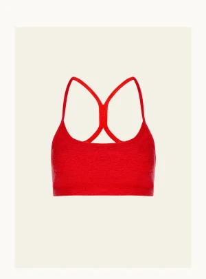 Spacedye Slim Racerback Bra in Candy Apple Red Heather