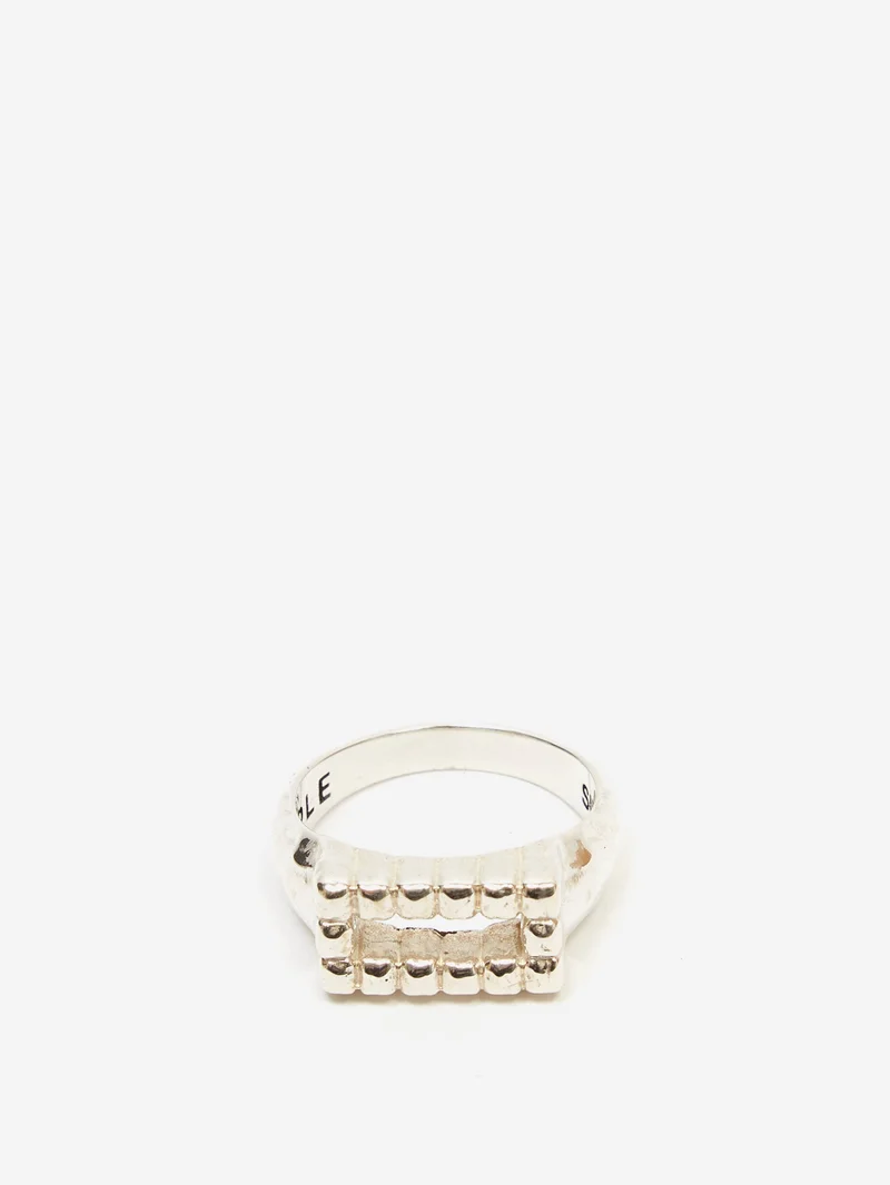Image of Maple Cookie Signet Ring - Silver