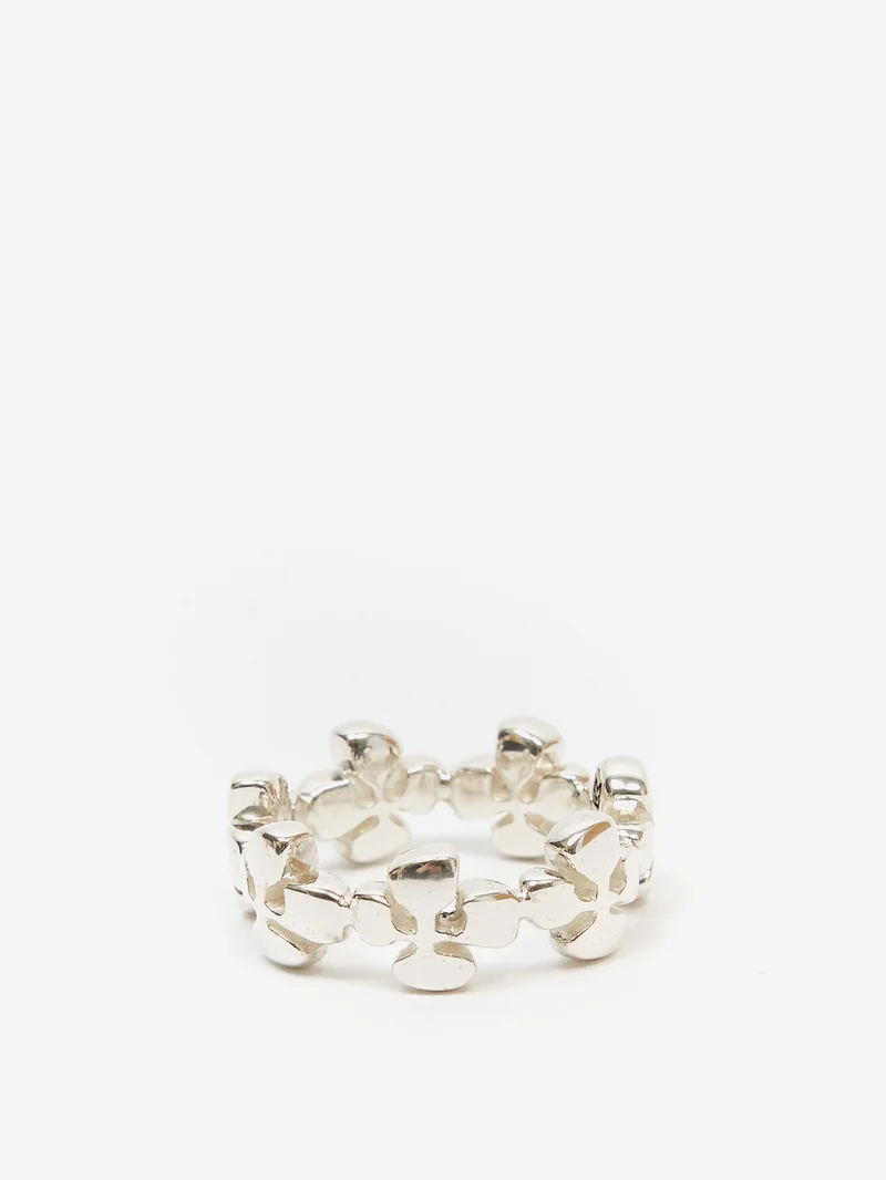 Image of Maple Cross Ring - Silver