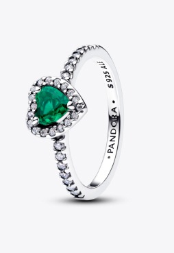 Elevated Royal Green Heart Ring