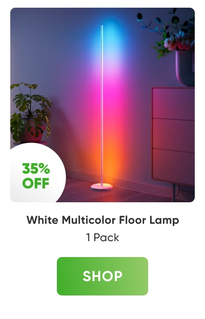 Shop White Multicolor Floor Lamp - 1 Pack