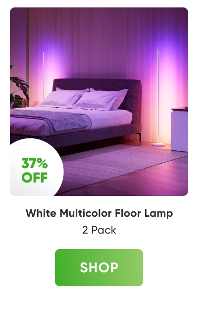 Shop White Multicolor Floor Lamp - 2 Pack