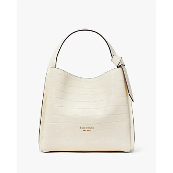 Knott Croc-embossed Medium Crossbody Tote