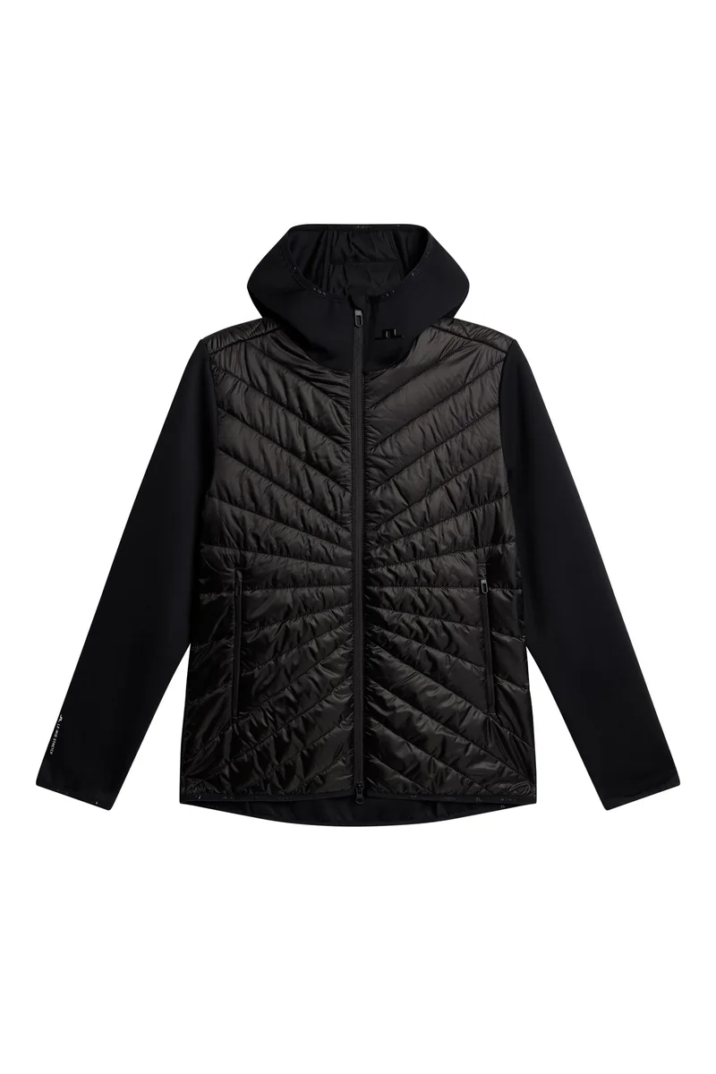 Image of Madde Quilt Hybrid Hood / Black