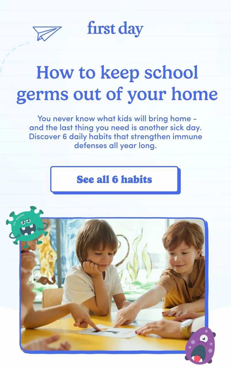 How to keep school germs out of your home.