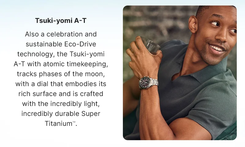 Man wearing Tsuki-yomi A-T watch