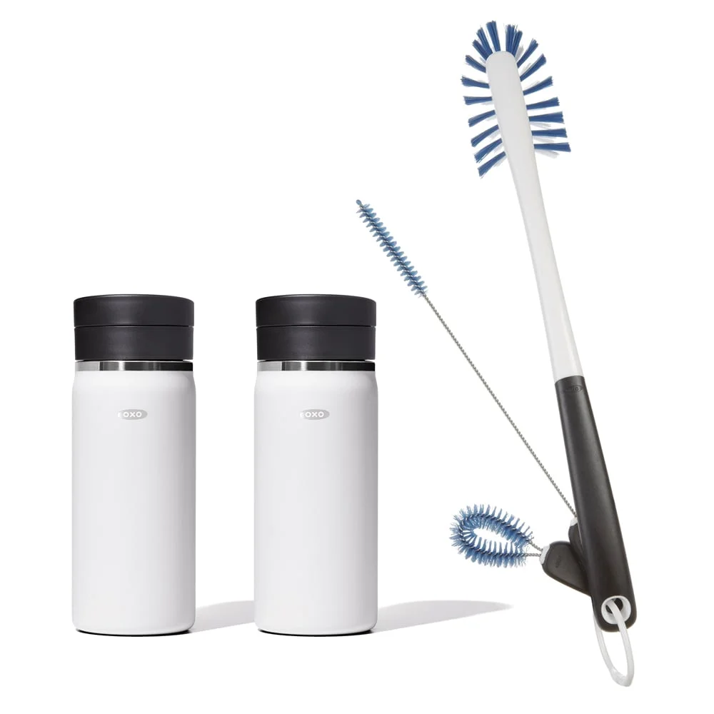 Image of 2-Pack 16 oz. Thermal Mug with Bottle Brush Bundle