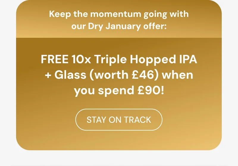 Keep the momentum going with our Dry january offer