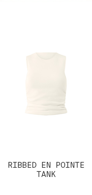 Ribbed En Pointe Tank