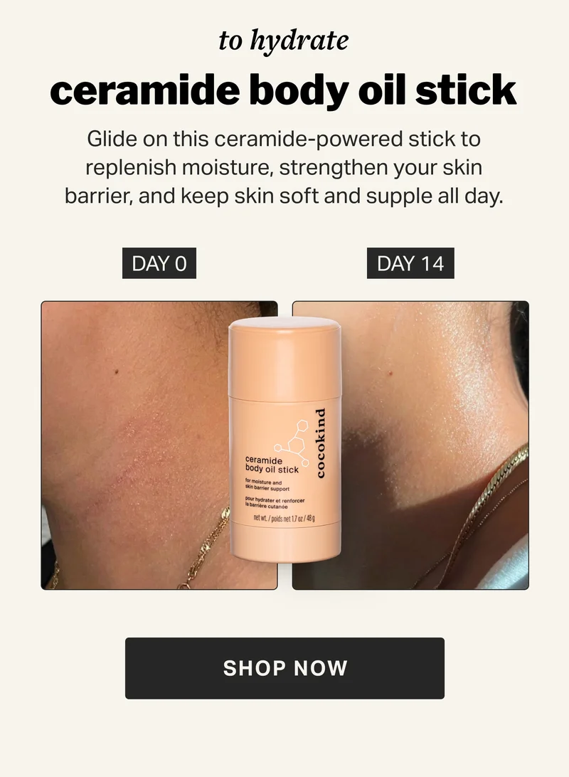 to hydrate ceramide body oil stick