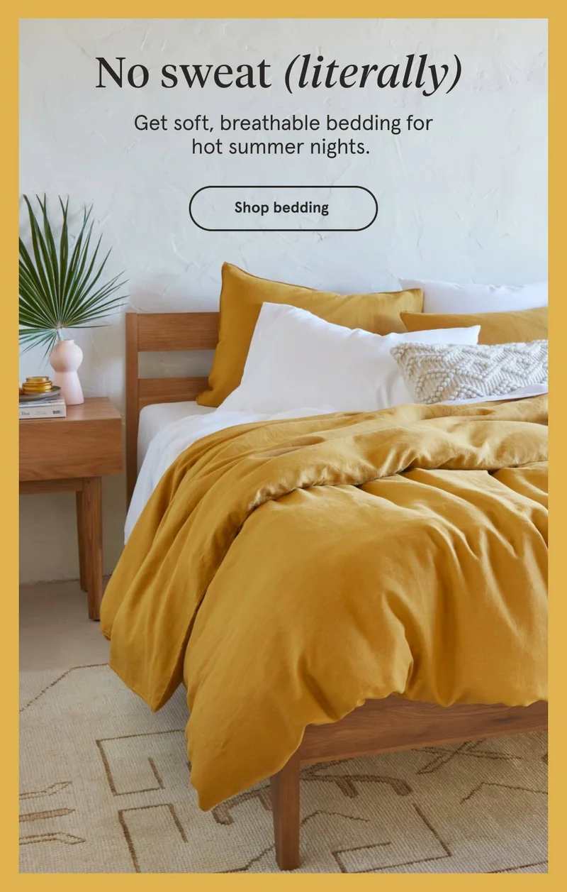 No sweat | Shop bedding