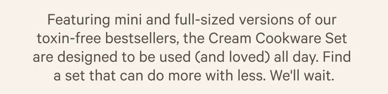 NEW CREAM COOKWARE SET
