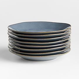 Marin Salad Plates in Slate Blue