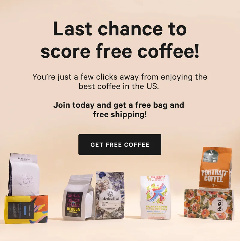 Last chance to score free coffee!