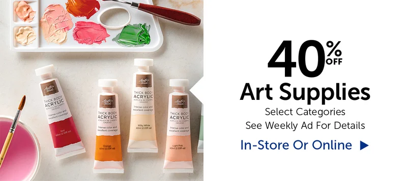 40% Off Art Supplies - Select Categories