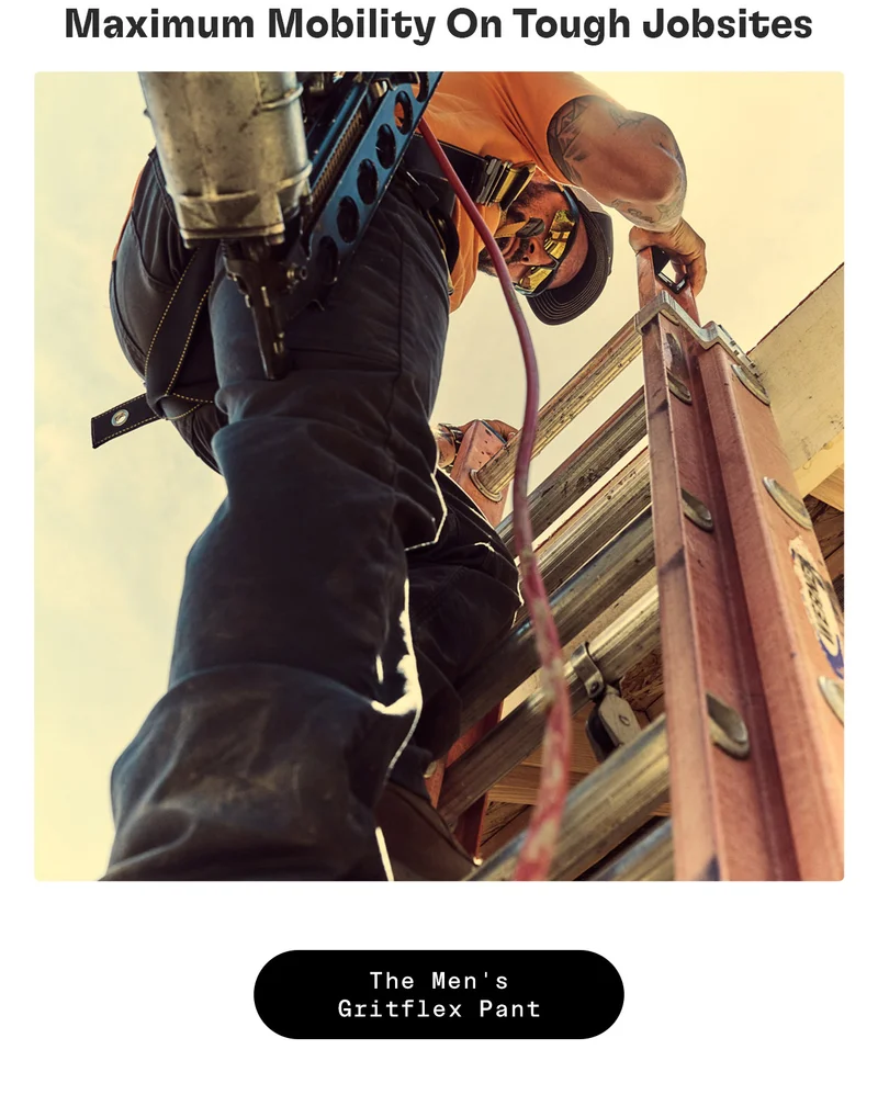 Maximum Mobility On Tough Jobsites. The Men's Gritflex Pant
