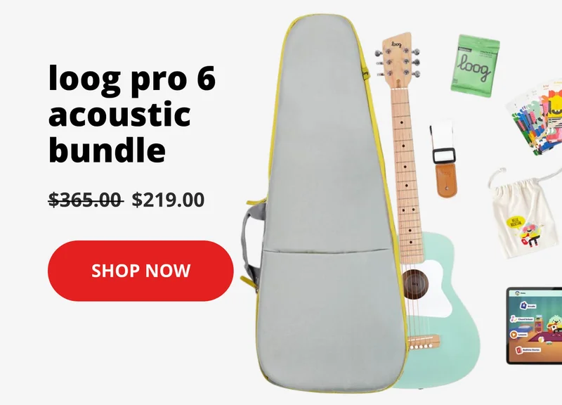 loog pro 6 acoustic bundle $219 - shop now