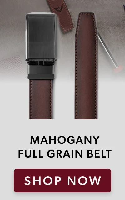 Mahogany Full Grain Belt