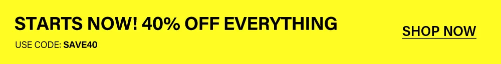 Starts now! Get 40% off everything with code discount code. Shop sales & discounts now.
