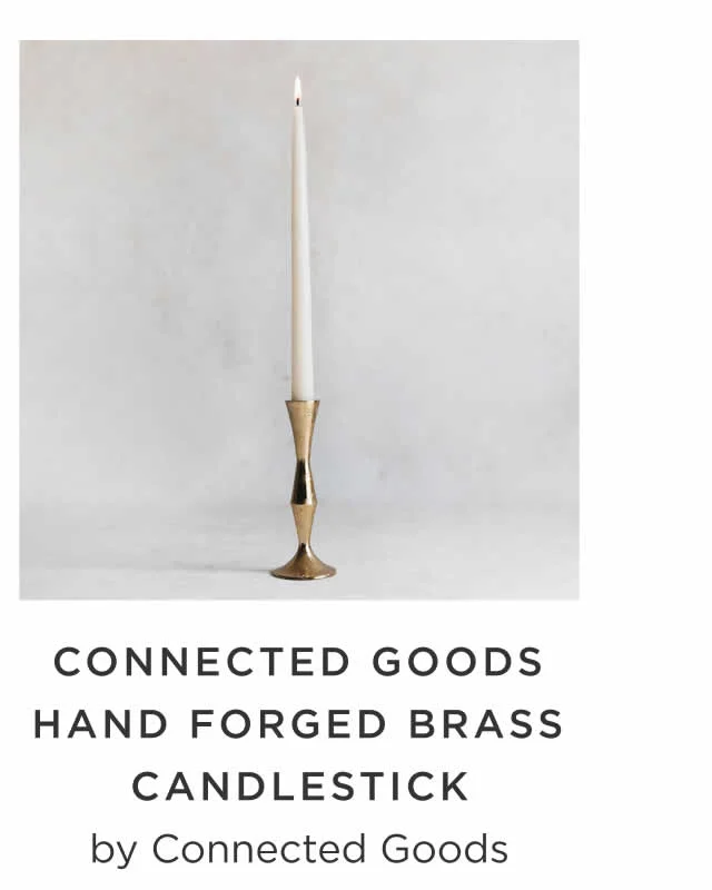 Connected Goods Hand Forged Brass Candlestick