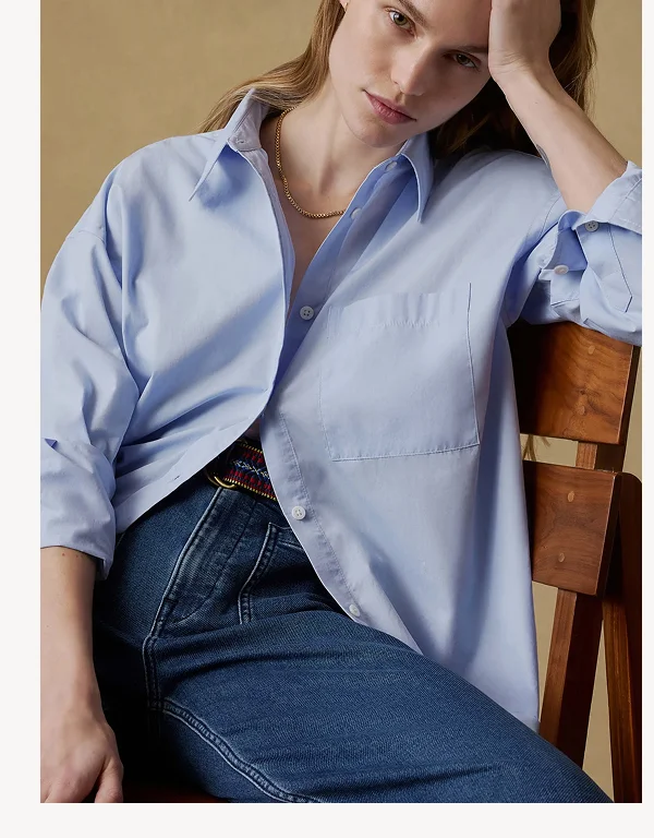 Coastal Poplin Relaxed Shirt