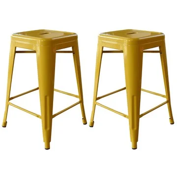 AmeriHome 24"H Metal Bar Stool 2 Pack