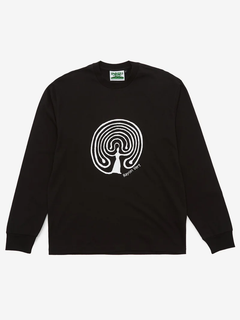 Image of Rayon Vert Kern Long Sleeve Shirt - Golgotha Black