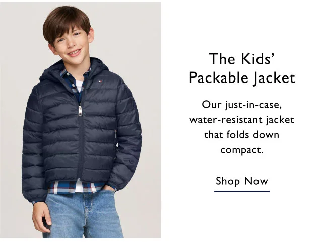 The kids' packable jacket Our just-in-case, water-resistant jacket that folds down compact. Shop now