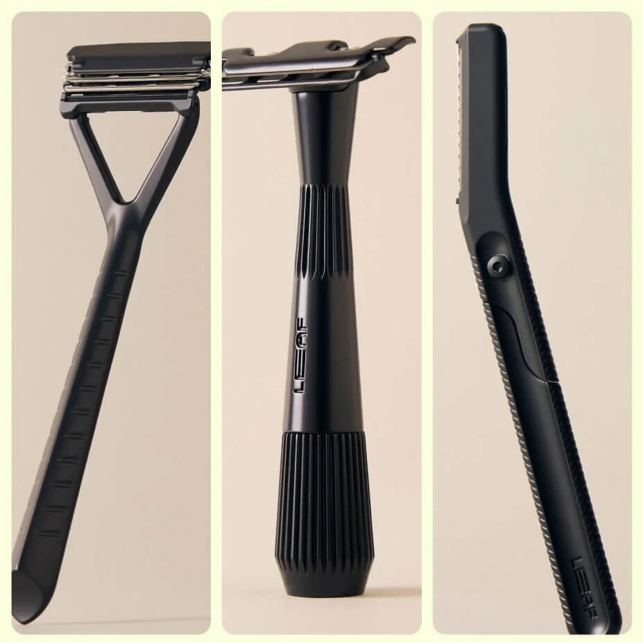 Leaf Razor, SE Razor and Dermaplaner, all three of Leaf Shave's razors