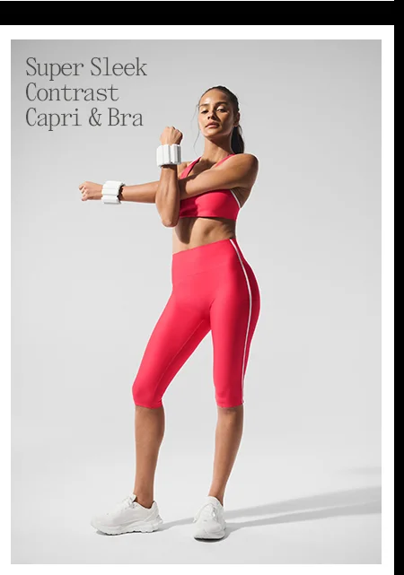 Super Sleek Contrast Capri & Bra
