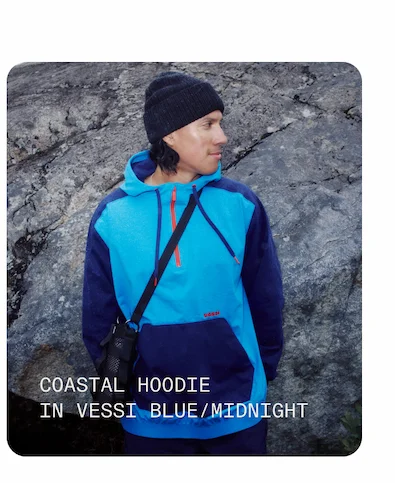 Coastal Hoodie in Vessi Blue/Midnight