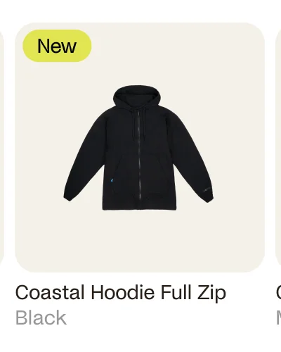 Coastal Hoodie Full Zip Black