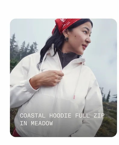 Coastal Hoodie Full Zip in Meadow